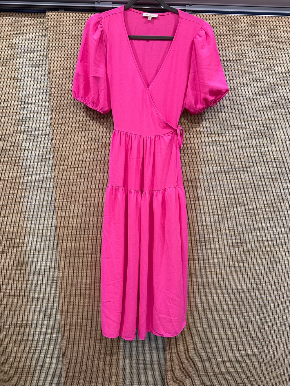 Skies Are Blue Pink Wrap Midi Dress